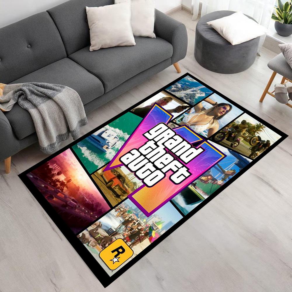 Grand Theft Auto Floor Mat Perfect for Kitchen Dining Room Hallway Living Rooms Antislip Carpet Anime Office Decor Spiritual Gift
