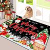 VIKAMA Xmas Faceless Gnome Entry Doormat Welcome Letter Print Non Slip Mat For Porch Indoor Home Christmas Party Decoration