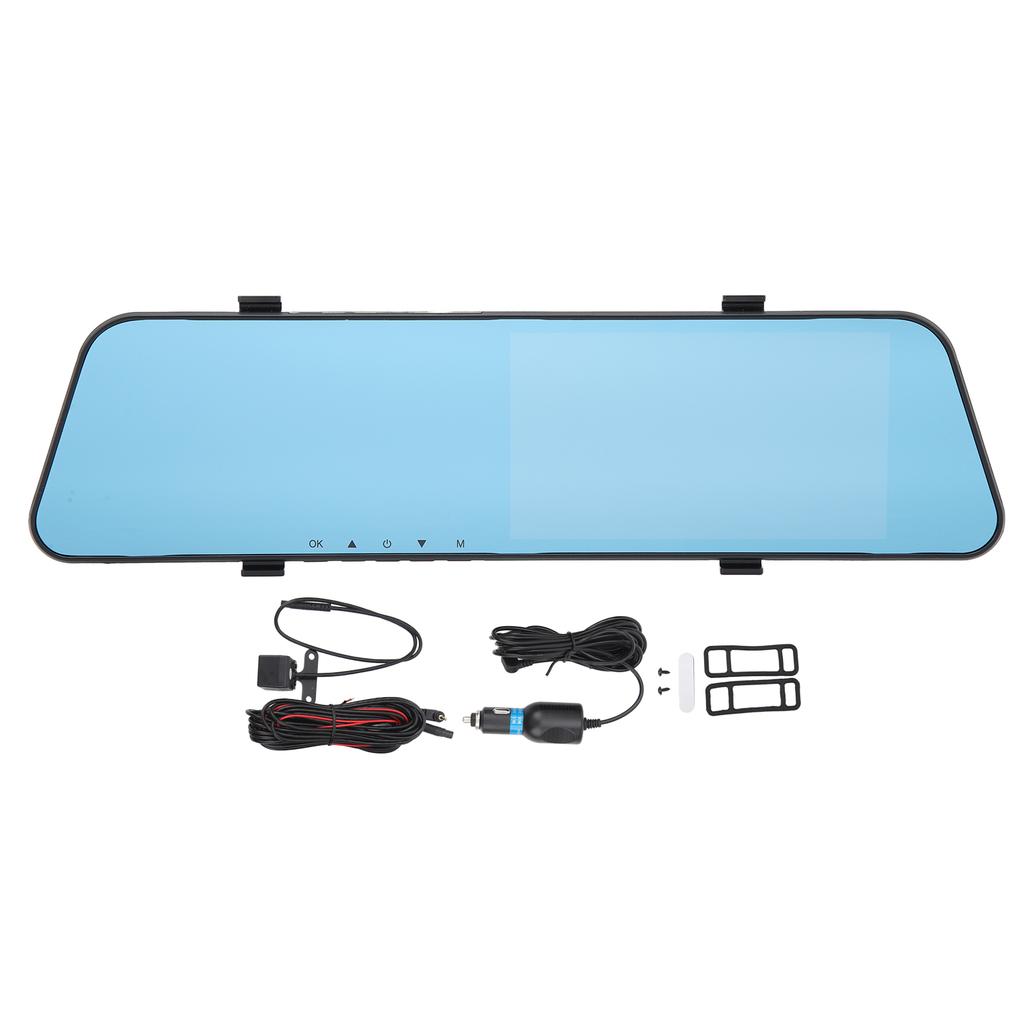 5.5in Car DVR Camera Dash Cam Video Recorder Dual Lens 1080P Full HD Touch Large Screen Motion Detection Rearview