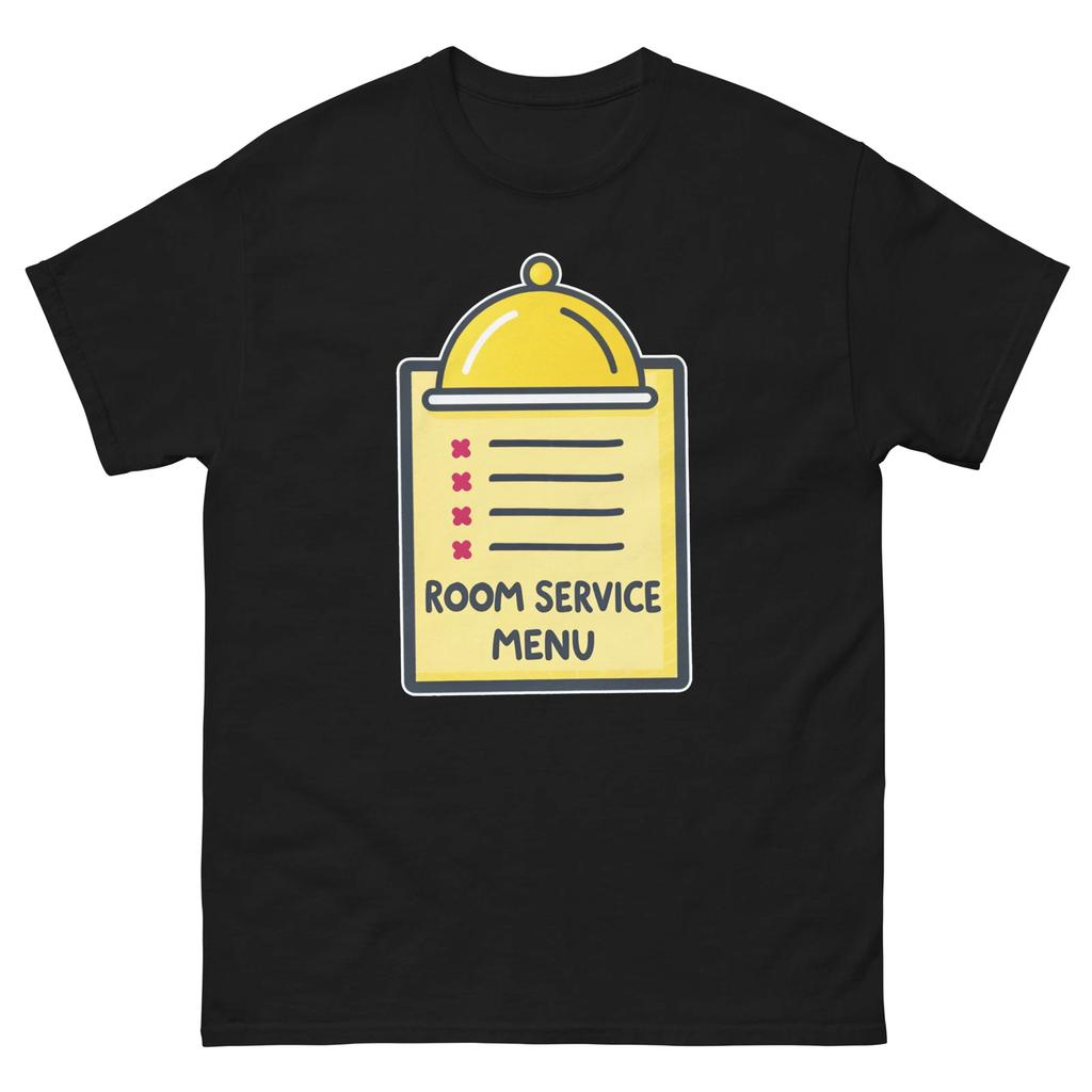 Room Service Menu Hotel Item Travel Motel T-Shirt