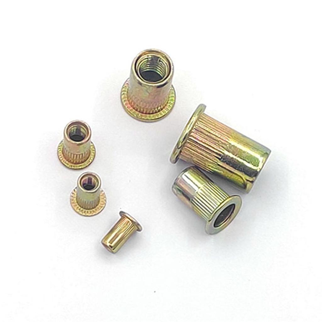 300Pcs Rivet Nut Metric Imperial Combination Set Color Plated Zinc Carbon Steel M3‑M8