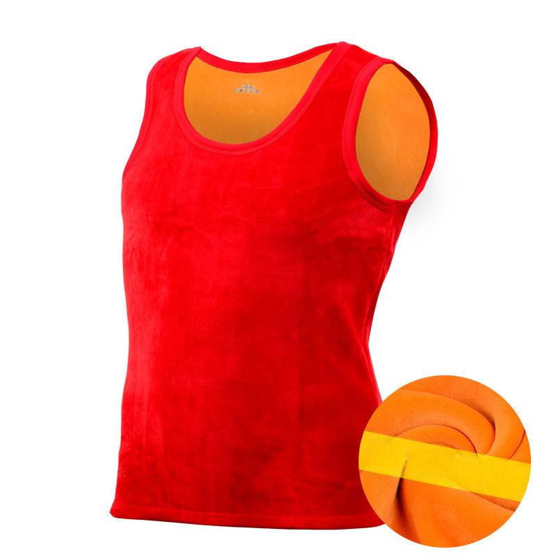 New Double-sided Plush and Thick Insulation Vest for Men's Winter Underwear Vest