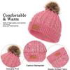 3PCS/set Kids Hat Scarf Gloves Set Baby Winter Warm Girls Boys Pompom Beanie Cap