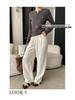 Sinan Tencel Linen Drawstring Wide-Leg Floor-Length Casual Pants SN8668