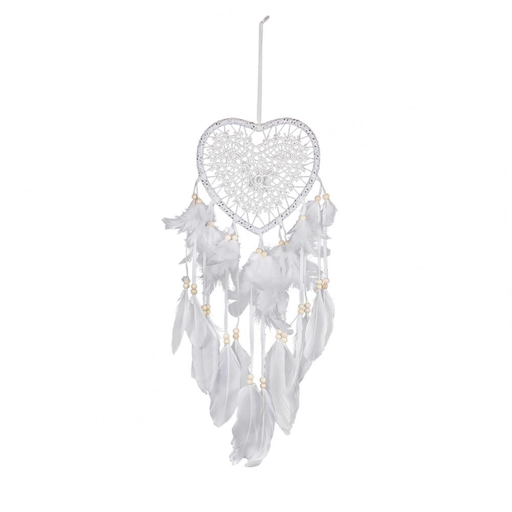 Wind Chimes Wall Mount Hanging Long Tassel Feather Dreamcatcher Bedroom Hanging Decoration белый