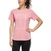 Adidas Logo Print Round Neck Short Sleeve T-Shirt Women Tops Pink FM5272