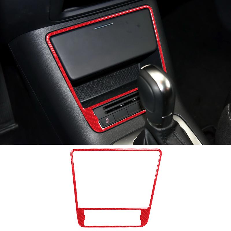 Real Carbon Fiber For Volkswagen Tiguan 2013-2017 Car Center Console Storage Box Panel Frame Sticker Car Interior Accessories
