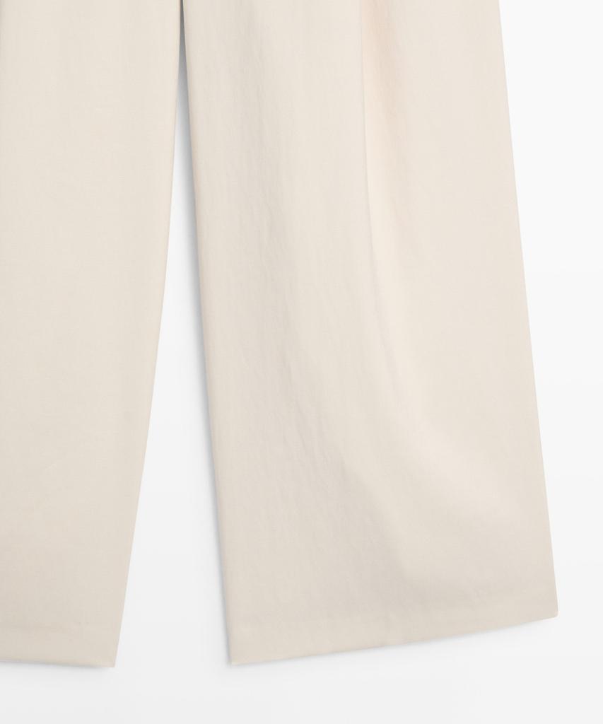 Masimodutti Crop Wide Leg Fluid Pants