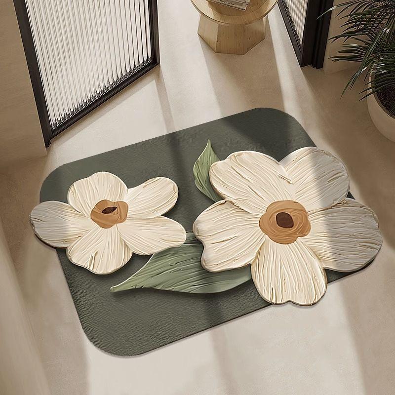 Nordic style bathroom thickened floor mat, diatom mud cushion, washbasin, absorbent non-slip mat, toilet mat new model