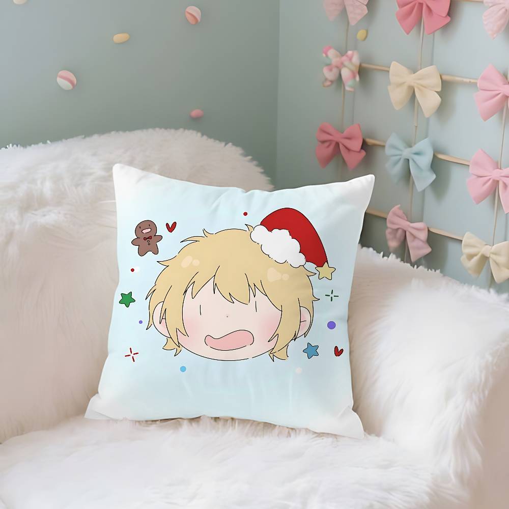 Cute SSkip AndLoafer Couple Style Throw Pillow Covers Pattern Cushion Cover Suitable For Sofa Bedroom Car Pillow Cover