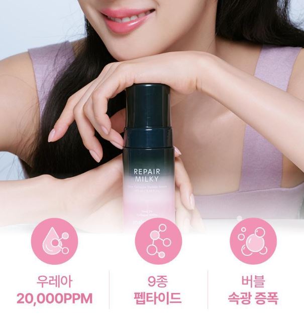 Shaishaishai Siero Riparatore al Latte di Urea Glow Bubble 110ml — Siero Idratazione Profonda e Pelle Luminosa