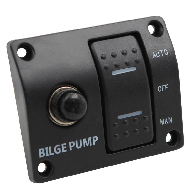 12V&24V 3-WAY SWITCH PANEL FOR BILGE PUMP Bilge Pump Control Switch Marine Panel Switch Automatic Pump Ship By Aliexpress