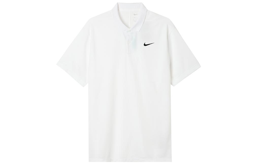 Nike Polo Shirts Men's White Polo Collar Moderate Straight Fit DH0823-100