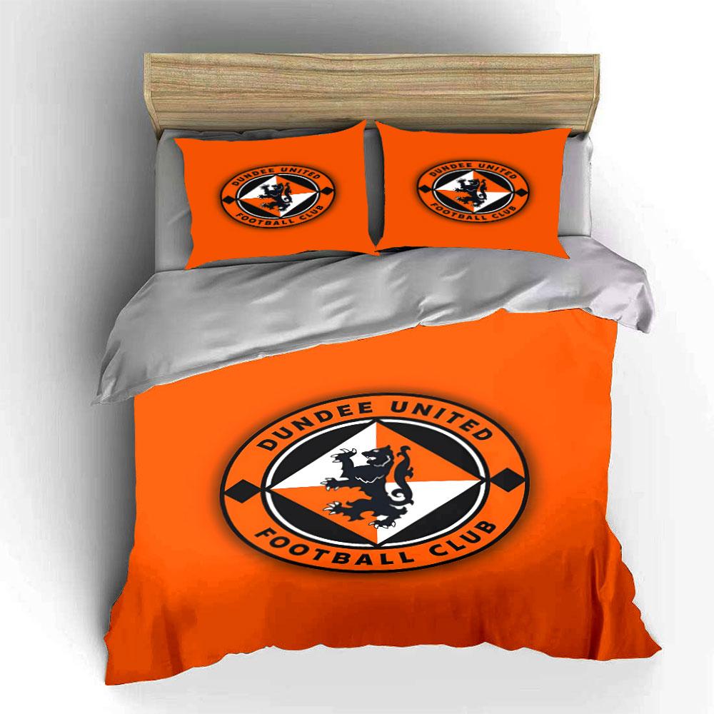 Orange Dundee United Bedding Set Bedding Duvet Cover Set Duvet Cover Pillowcases (1 * Duvet Cover 2 * Pillowcases, Without Duvet Insert)