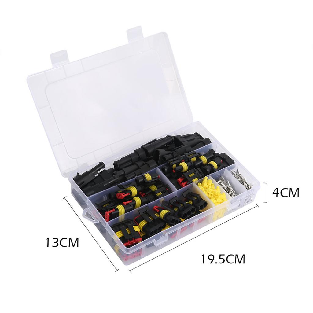 352 Pcs IP68 waterproof car wire connector male and female pin small plug waterproof harness plug kit for car truck caravan