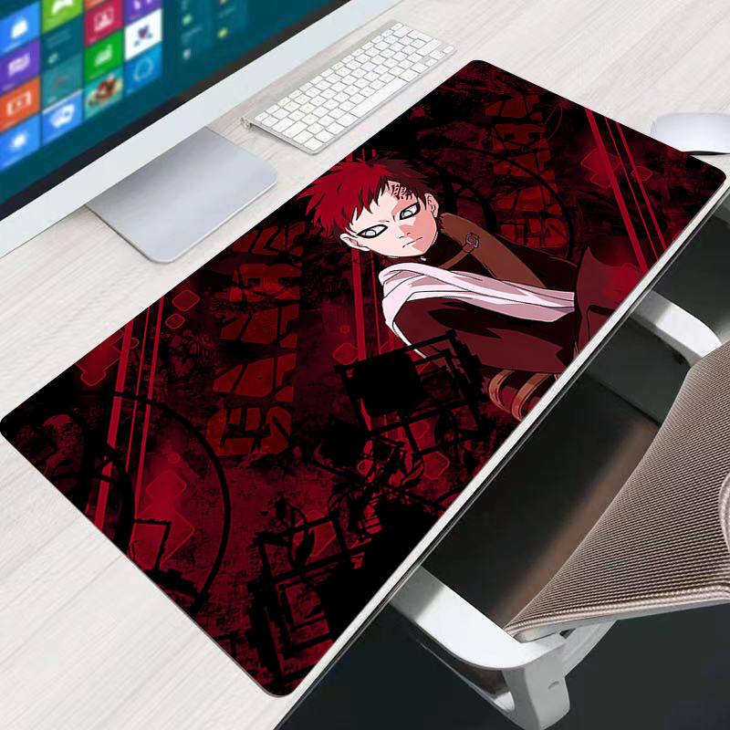Anime Computer Mouse Pad Naruto Gaara Gamer MousePads Gaming Lock Edge Mousepad Soft Desk MausePad Keyboard Mouse Carpet