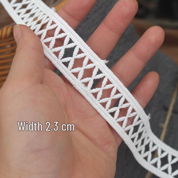 Hollow Milk Silk Lace Trim for DIY Shoulder & Waist Belt Decoration