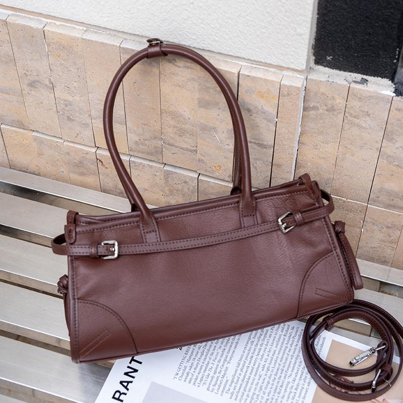 

Женская сумка из натуральной коровьей кожи первого слоя Falls, новая нишевая модная сумка через плечо высокого класса, женская сумка