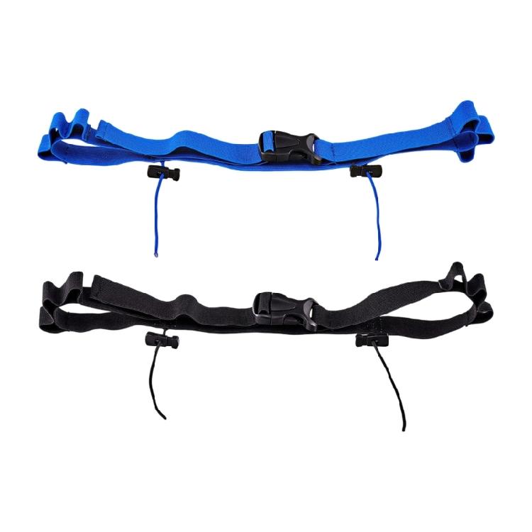 

2Pcs Adjustable Elastic Running Waistbands with 6 Elastic Rings Stretchy Sport Waist Belts for Triathlon Race Bib Holder