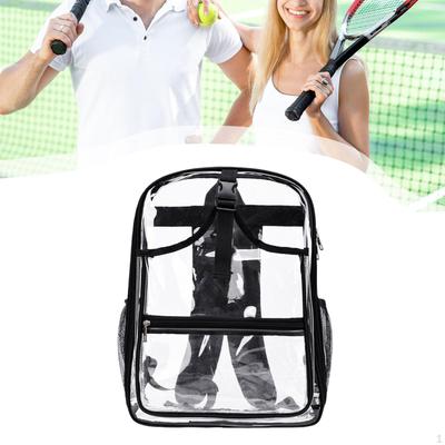 Tennis Backpack ,Racket Bags ,PVC, Lighweight Clear Large Capacity Unisex Gym Badminton Bag