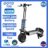 OOTD T90 Adult Electric Scooter 2*2100W Dual Motor Foldable E-scooter 60V 31.2AH 13 Inch All-Terrain Tires Electric Scooter