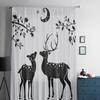 Deer Under The Moon Sheer Curtains For Bedroom Living Room Tulle Curtains For Kitchen Window Voile Curtains