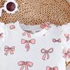 Girls' Short-sleeved Top + Shorts Set Bow Print Summer Fashion Two-piece Set