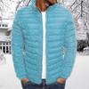 Men Stand Collar Down Jacket Lightweight Leisure Puffer Jacket Thickened Warm Winter Coat for Casual Outdoor Sports