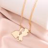 Necklace Women Creative Beautiful Women And Beasts Necklace Alloy Electroplating Pendant Spot
