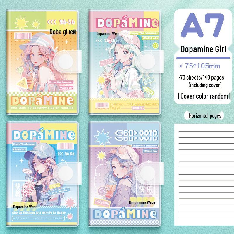 A7 PVC Cover Mini Cute Accounting Book with Sticky Notes and Portable Pocket Notebook