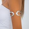 Einfacher Metall Glatter U-förmiger Armreif Bein Kette Design Sinn Geometrisch Hohl Offener Armring Damen