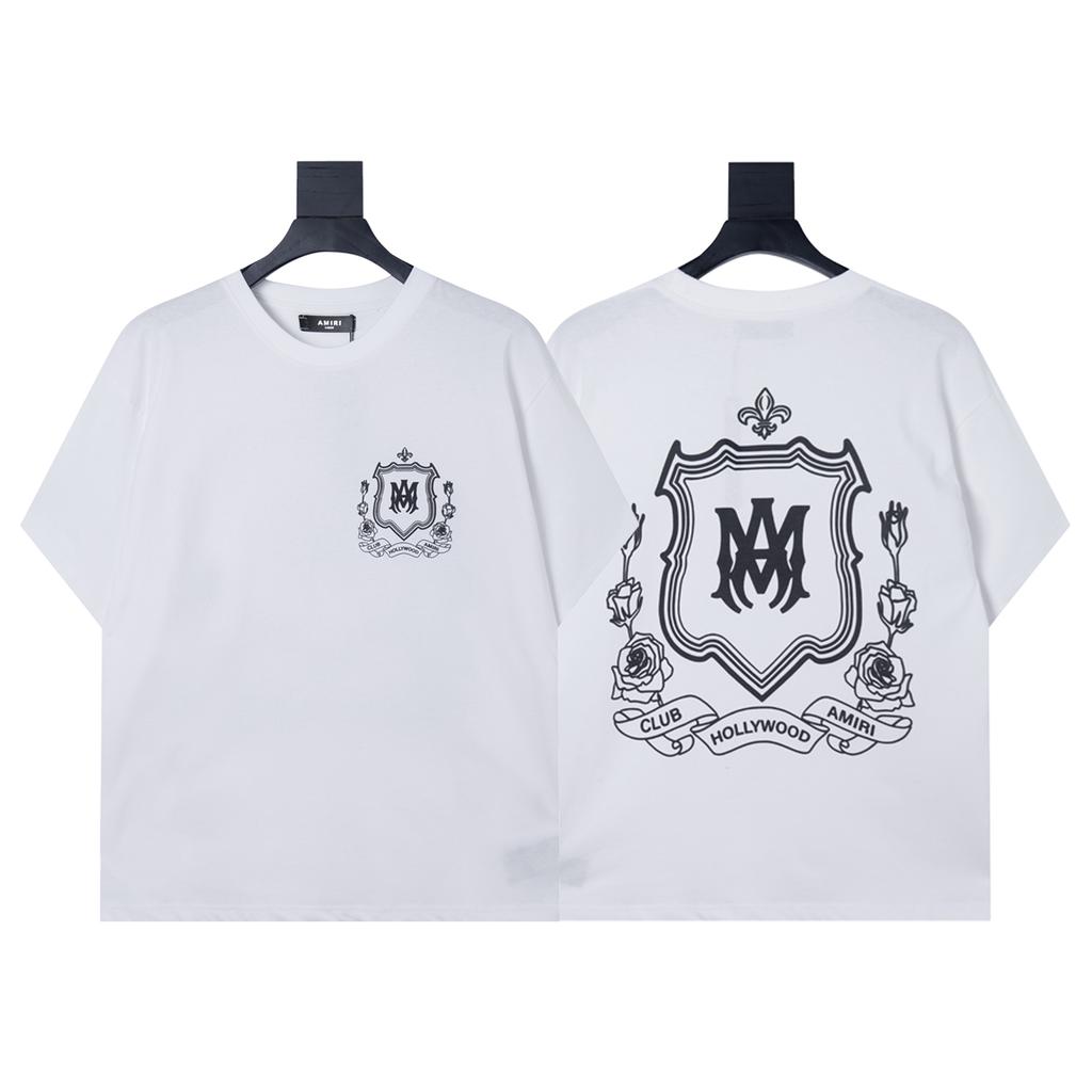 6508 Amiri 2026 Summer New Men's and Women's Loose High Quality Cotton Plus Size T-shirt Couple T-Shirt
