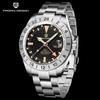 New PAGANI DESIGN GMT Men Automatic Mechanical Watch Classic Retro Watch Stainless Steel 200m Waterproof Clock Reloj Hombre