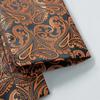 Men's Paisley Floral Print Blazer Black Satin Lapel Formal Wedding Tuxedo Jacket
