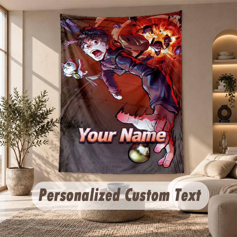 Tapestry Custom Name Text, Wall Hanging Tapestry Home Room DecorDandadan