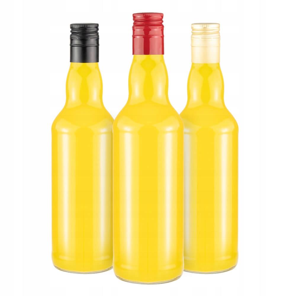 90x MONOPOL glass bottles 0.5l for vodka juice 500 ml LONG CAP