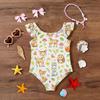 Girls One Piece Swimsuit Summer Animal Print Kids Swimwear Sleeveless Casual Beachwear Toddler Bathing Suit for Children