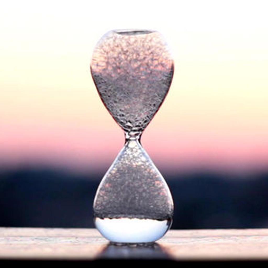 Elegante Glas-Sanduhr mit fließenden Blasen Nachtleuchtend Dekorative Zeituhr für Wohnzimmer