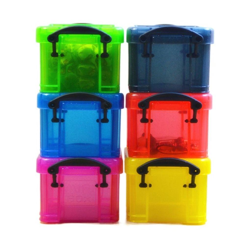 Candy Color Mini Storage Container Transparent Desktop Organizer Box  Sundries