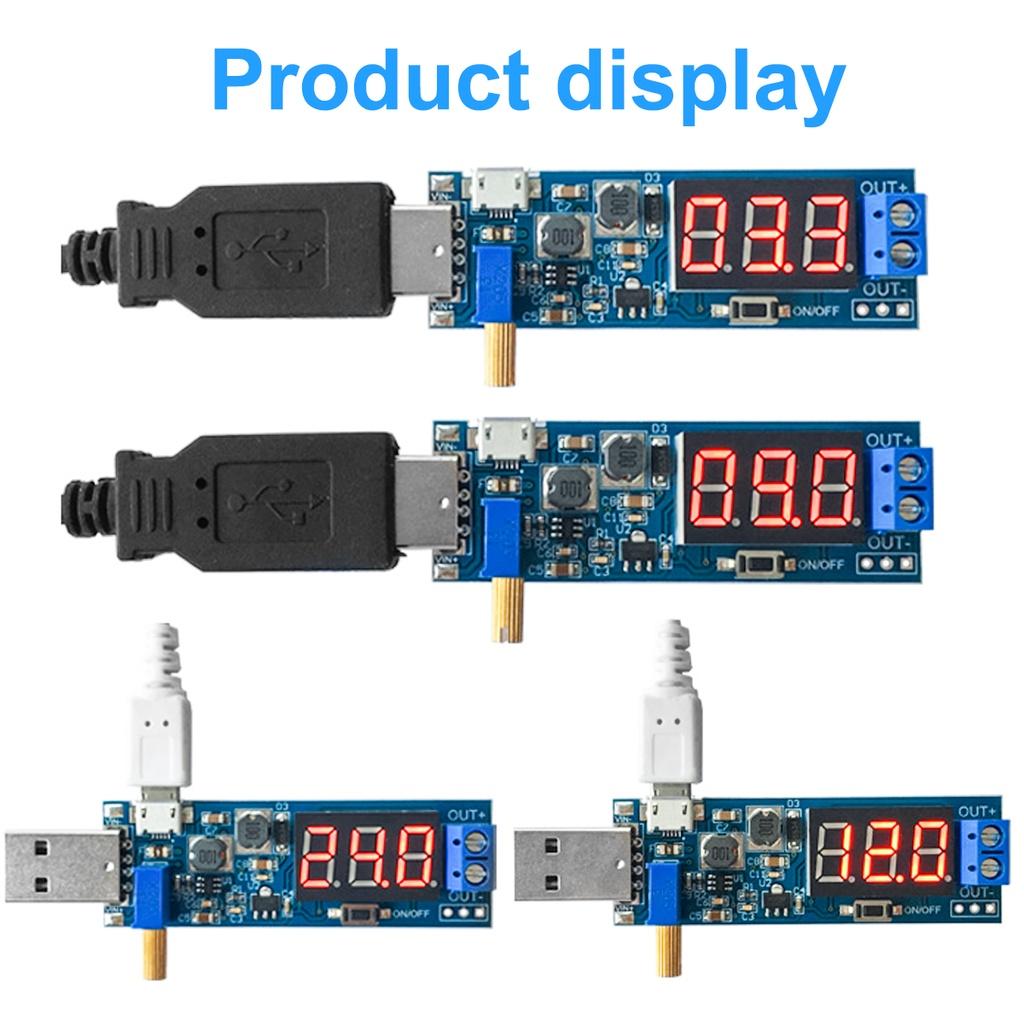 FONKEN DC-DC 5 V bis 3,5 V/12 V USB Step UP/Down Stromversorgungsmodul Einstellbarer Boost Buck Converter Ausgang DC 1,2 V-24 V