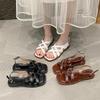 Summer New Low Heel Roman Shoes Women Outer Wear Open Toe Block Heel Fashion Soft Sole Versatile Square Toe Sandals