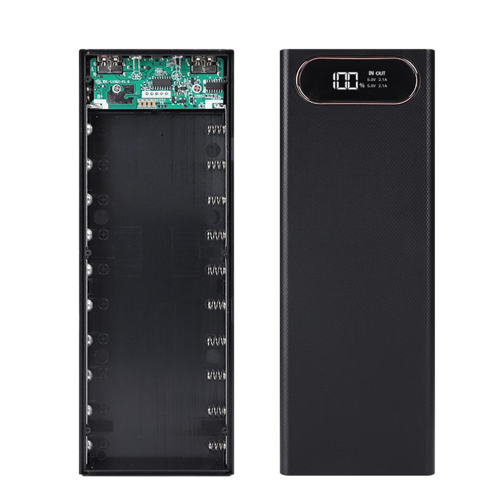 Abnehmbares USB 10*18650 Power Bank Case 22,5 W 15 W Handy-Schnellladegerät Aufbewahrung DIY 18650 Batteriehalter Ladebox