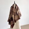 New Brand Elegance Two-Sided Print Scarf Soft Warm Fringe Pashmina Shawl Autumn and Winter Outdoor Coldproof Windproof Blanket