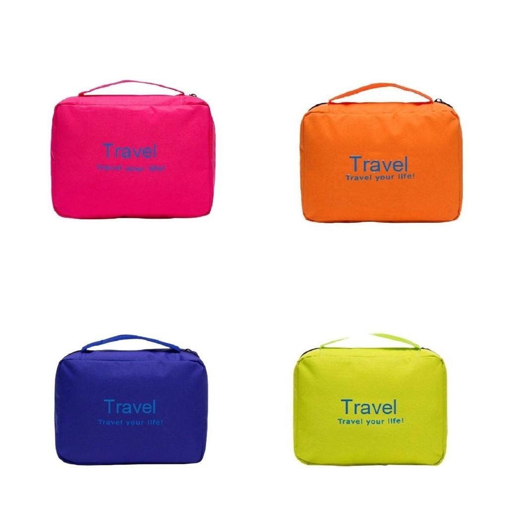 New Korean Style Travel Toiletry Bag Foldable Waterproof Letter Toiletry Bag