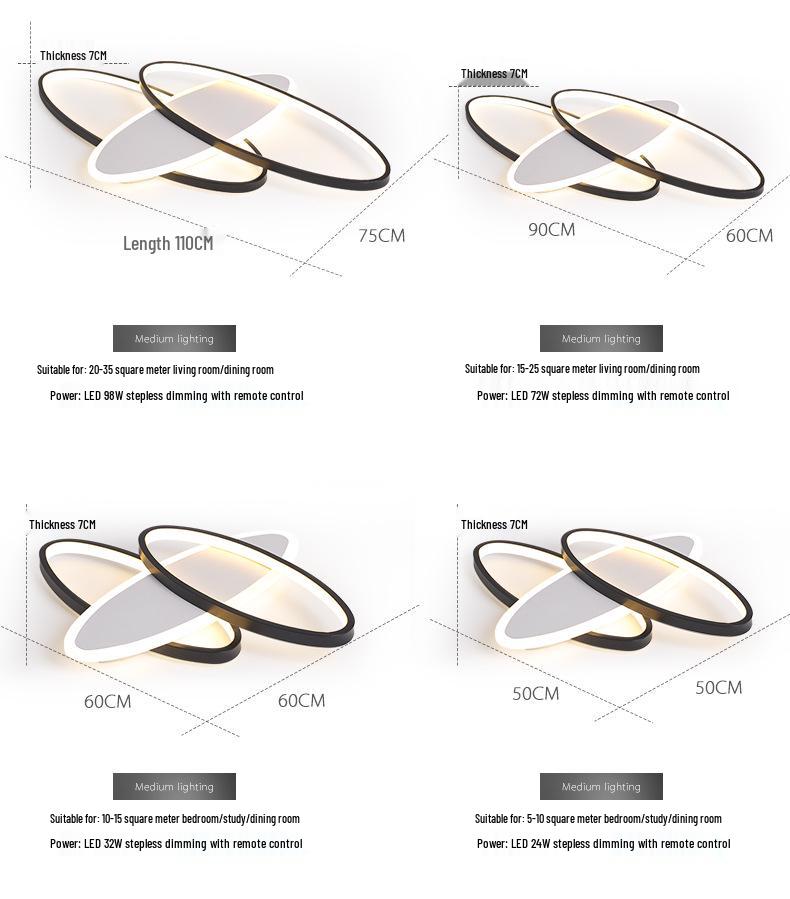 Modern LED Ceiling Light for Living Room, Study, Dining, and Bedroom