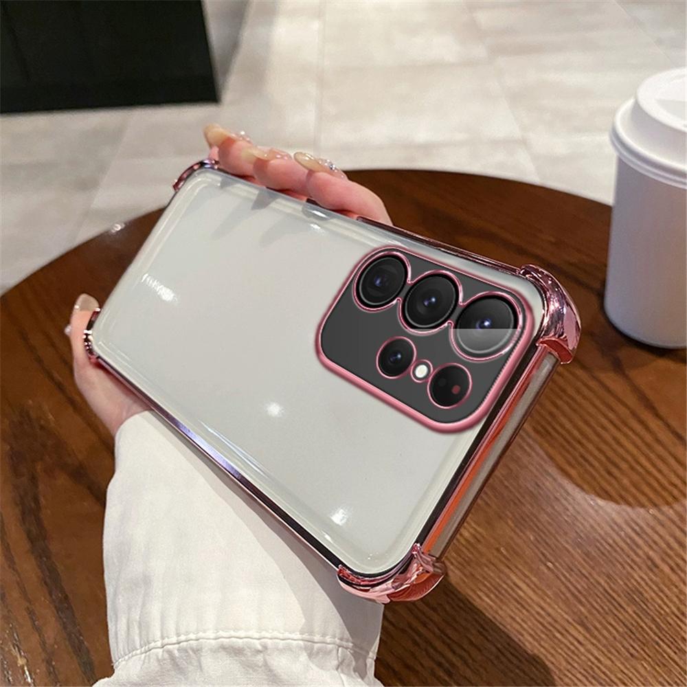 Luxury Shockproof Phone Case For Samsung Galaxy S24 S23 S22 Plus Ultra S20FE S21FE Note 20 Silicon Bumper Transparent Back Cover