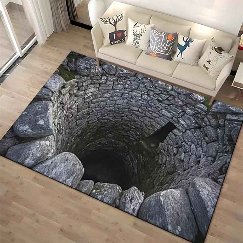 3D Vizualus Durų Kilimėlis Pokštas Verandos Dekoracija Kilimėlis Svetainei Namų Dekoras Sofos Stalo Vaikų Kilimas Neslystantis Kėdės Grindų Kilimėlis