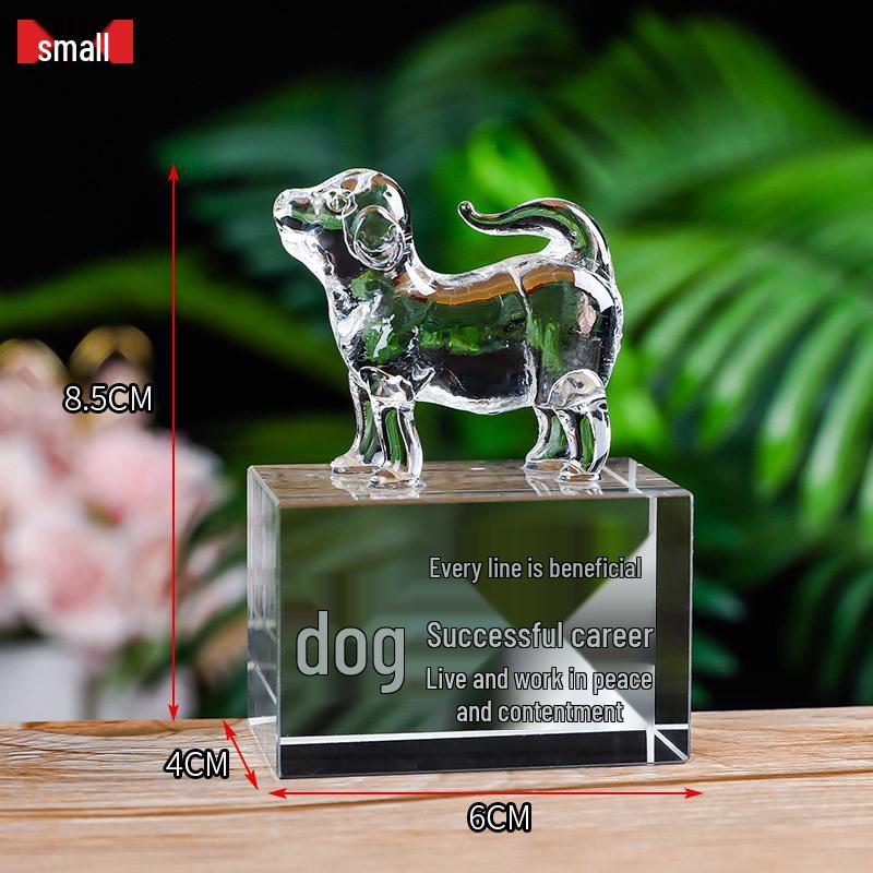 Twelve Zodiac Crystal Animal Ornaments - Creative Office & Home Decor Gifts K9 Crystal Material