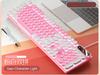 K500 Rosa Tastatur Gemischte Farbe Weiß Rosa Tastenkappen 104 Tasten Kabelgebundene Gaming-Tastatur für Laptop PC