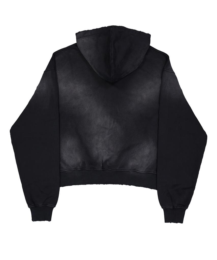 Forcesensitive Force Washed Hoodie Zip-Up Cropfit Bk
